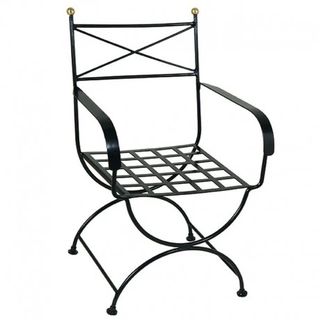 Πολυθρόνα Χιαστή Fer Forge 58x58x89εκ 1 Πολυθρόνα Χιαστή Fer Forge 58x58x89εκ