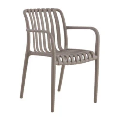 MODA Πολυθρόνα Στοιβαζόμενη PP - UV Protection 55x58x81εκ Απόχρωση Mocha