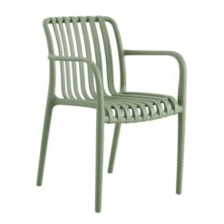 MODA Πολυθρόνα Στοιβαζόμενη PP - UV Protection 55x58x81εκ Απόχρωση Πράσινο