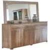 Μπουφές-Κονσόλα Ξύλινος Με Καθρέφτη 180x50x84εκ