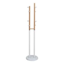 NORDIC DUO Καλόγερος Φ37x170εκ Μέταλλο Βαφή Άσπρο, Φυσικό