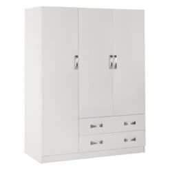 ΝΤΟΥΛΑΠΑ 3ΦΥΛΛΗ CARLY HM384.05 ΜΕ ΔΥΟ ΣΥΡΤΑΡΙΑ ΛΕΥΚΗ 150X55Χ180Υεκ.