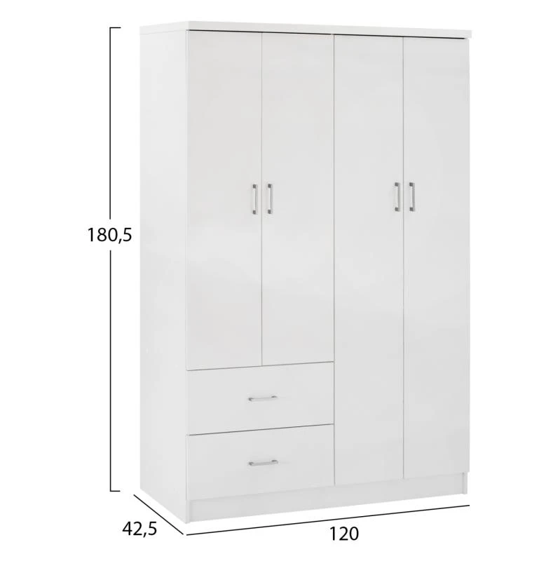 ΝΤΟΥΛΑΠΑ 4ΦΥΛΛΗ ME 2 ΣΥΡΤΑΡΙΑ BLAKELY HM339.05 ΛΕΥΚΗ 120Χ42,5Χ180,5 εκ. 2 ΝΤΟΥΛΑΠΑ 4ΦΥΛΛΗ ME 2 ΣΥΡΤΑΡΙΑ BLAKELY HM339.05 ΛΕΥΚΗ 120Χ42,5Χ180,5 εκ. - Image 2