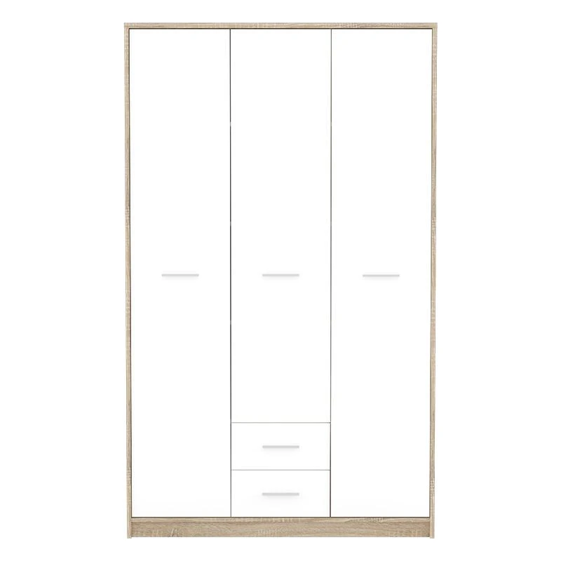 Ντουλάπα ρούχων Serenity Pakoworld τρίφυλλη Sonoma-λευκό 118.5x54x196.5εκ 3 Ντουλάπα ρούχων Serenity Pakoworld τρίφυλλη Sonoma-λευκό 118.5x54x196.5εκ - Image 3