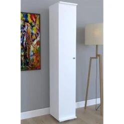 Ντουλάπι-στήλη Juan Pakoworld λευκό 30x35x177εκ -Vougioukas ntoilapi stili juan pakoworld leiko 30 35 177ek 2