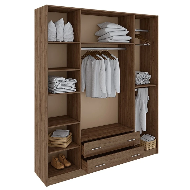 Ντουλάπα Ρούχων Τετράφυλλη 200x58x230-260εκ 2 Ντουλάπα Ρούχων Τετράφυλλη 200x58x230-260εκ - Image 2