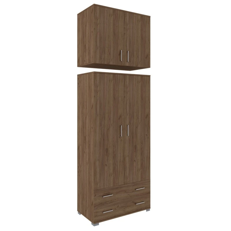 Ντουλάπα Ρούχων Δίφυλλη Με Πατάρι 90x48x259εκ 1 Ντουλάπα Ρούχων Δίφυλλη Με Πατάρι 90x48x259εκ