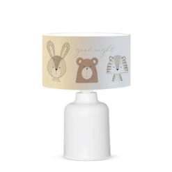 Παιδικό φωτιστικό επιτραπέζιο PWL-1099 Pakoworld Ε27 λευκό-γκρι-καφέ Φ24x32εκ