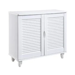 Παπουτσοθήκη 2 Πόρτες 77x33x70εκ Απόχρωση Άσπρο