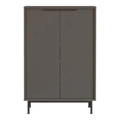 Παπουτσοθήκη Kinga 5ραφιών Pakoworld σε ανθρακί απόχρωση 72x35.5x105.6εκ