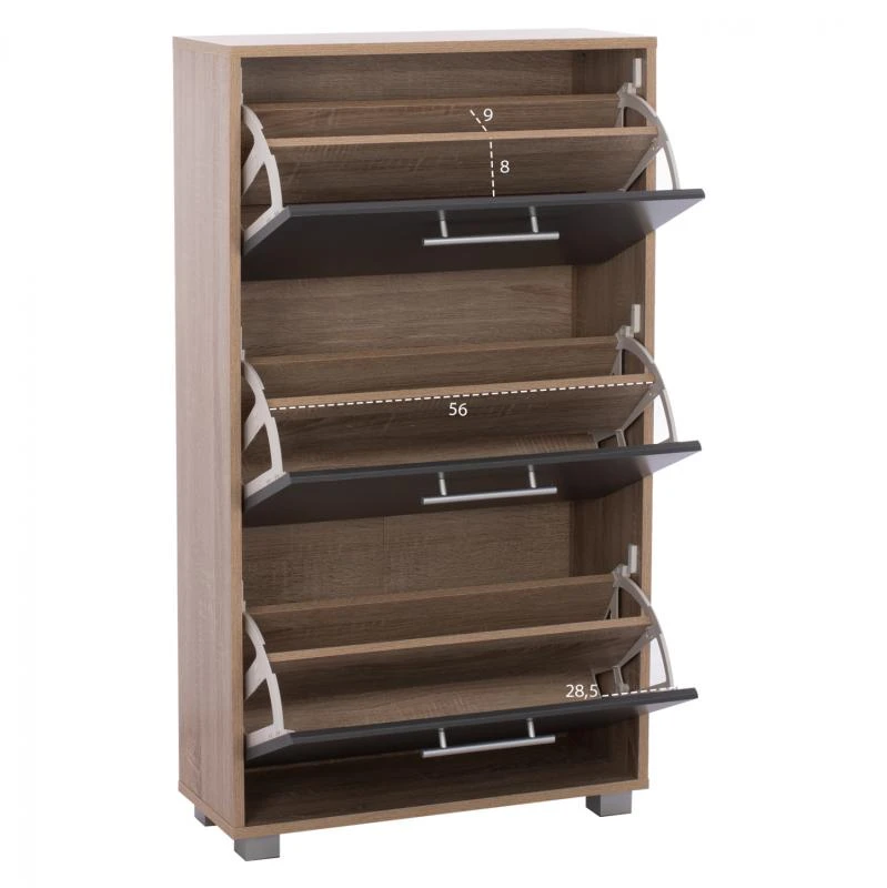 ΠΑΠΟΥΤΣΟΘΗΚΗ ΞΥΛΙΝΗ DAVINA HM2221.04 SONAMA-ΓΚΡΙ 3ΘΕΣΕΩΝ 62Χ24Χ110Υεκ 2 ΠΑΠΟΥΤΣΟΘΗΚΗ ΞΥΛΙΝΗ DAVINA HM2221.04 SONAMA-ΓΚΡΙ 3ΘΕΣΕΩΝ 62Χ24Χ110Υεκ - Image 2