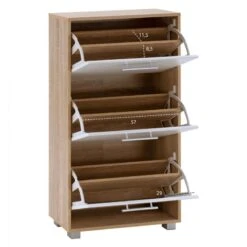 ΠΑΠΟΥΤΣΟΘΗΚΗ ΜΕΛΑΜΙΝΗΣ DAVINA 3ΘΕΣΕΩΝ HM2221.06 SONAMA-ΛΕΥΚΗ 62Χ24Χ110Υ εκ. -Vougioukas papoitsothiki melaminis davina 3theseon hm2221 06 sonama leiki 62ch24ch110i ek 1 2