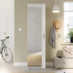 Παπουτσοθήκη-Ντουλάπα Cabino Pakoworld μελαμίνη σε λευκή απόχρωση 50.2x34.8x179εκ