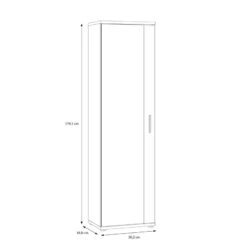 Παπουτσοθήκη-Ντουλάπα Cabino Pakoworld μελαμίνη σε λευκή απόχρωση 50.2x34.8x179εκ -Vougioukas papoitsothiki ntoilapa cabino pakoworld melamini se leiki apochrosi 50 2 34 8 179ek 5