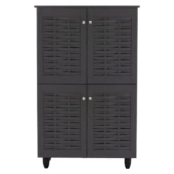 ΠΑΠΟΥΤΣΟΘΗΚΗ-ΝΤΟΥΛΑΠΙ ΞΥΛΙΝΗ KABIRA 4 ΠΟΡΤΕΣ HM2210.10 ΓΚΡΙ 77x34x123Υεκ. -Vougioukas papoitsothiki ntoilapi ksilini kabira 4 portes hm2210 10 gkri 77 34 123iek 1 2