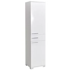 Στήλη Μπάνιου Ξύλινη Γυαλιστερή 2φυλλη 45x38x187εκ