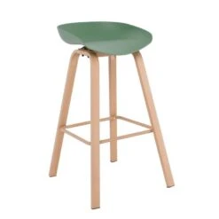 PENT Σκαμπό Bar, 49x52x72/84εκ Μέταλλο Βαφή Φυσικό, PP Πράσινο