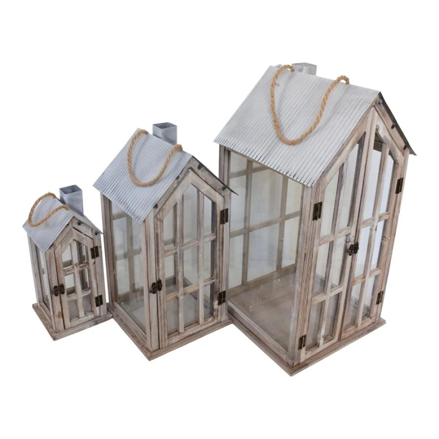 Φανάρι Bearie Inart σετ 3τεμ αλουμίνιο σε καφέ απόχρωση 1 Φανάρι Bearie Inart σετ 3τεμ αλουμίνιο σε καφέ απόχρωση