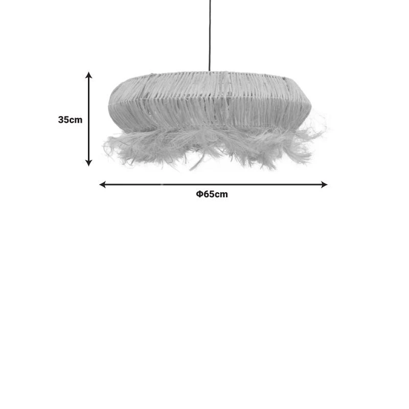 Φωτιστικό οροφής Coanze Inart Abaca ξύλο σε φυσικό χρώμα Φ65x35εκ 2 Φωτιστικό οροφής Coanze Inart Abaca ξύλο σε φυσικό χρώμα Φ65x35εκ - Image 2