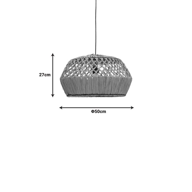 Φωτιστικό οροφής Fose Inart Mendong σε φυσική απόχρωση Φ50x27εκ 2 Φωτιστικό οροφής Fose Inart Mendong σε φυσική απόχρωση Φ50x27εκ - Image 2