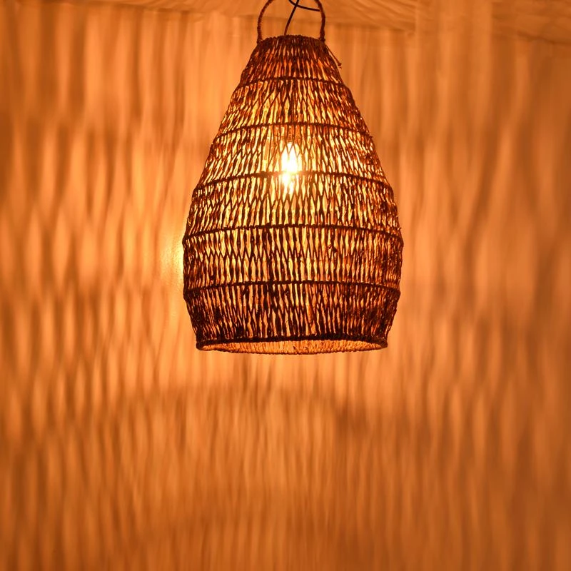 Φωτιστικό οροφής Kelog Inart ψάθα σε καφέ απόχρωση 50x50x70εκ 1 Φωτιστικό οροφής Kelog Inart ψάθα σε καφέ απόχρωση 50x50x70εκ