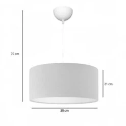 Φωτιστικό οροφής μονόφωτο PWL-1091 Pakoworld Ε27 σε κρέμα απόχρωση Φ38x21εκ