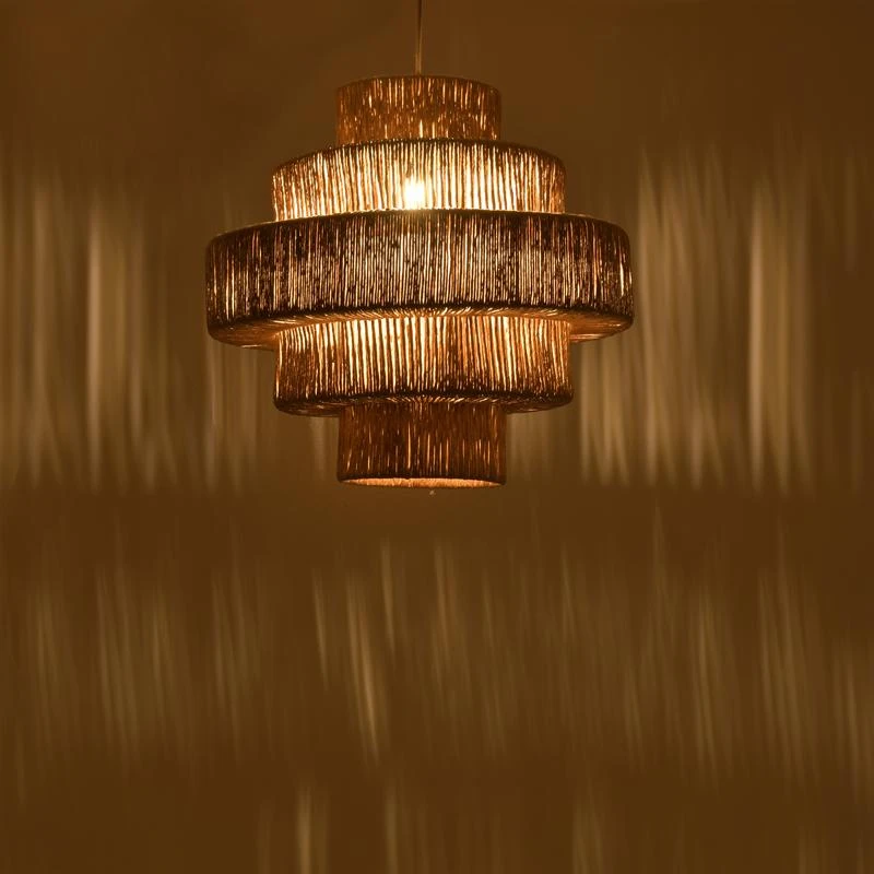 Φωτιστικό οροφής Spelo Inart καφέ Press Papier-μέταλλο Φ51x148εκ 2 Φωτιστικό οροφής Spelo Inart καφέ Press Papier-μέταλλο Φ51x148εκ - Image 2