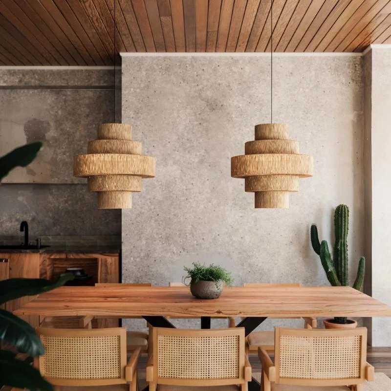 Φωτιστικό οροφής Spelo Inart καφέ Press Papier-μέταλλο Φ51x148εκ 1 Φωτιστικό οροφής Spelo Inart καφέ Press Papier-μέταλλο Φ51x148εκ