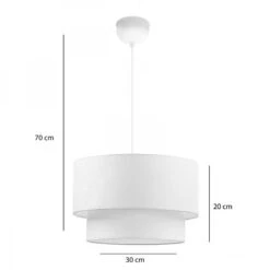 Φωτιστικό οροφής Tachi Pakoworld Ε27 σε κρέμα απόχρωση Φ30x20εκ