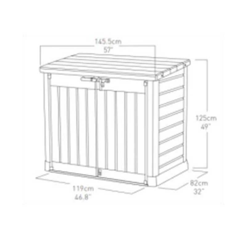 Store-It-Out Max Πλαστική Αποθήκη Κήπου 145.5x82x125εκ 2 Store-It-Out Max Πλαστική Αποθήκη Κήπου 145.5x82x125εκ - Image 2