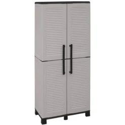 Πλαστική Ντουλάπα Δίφυλλη Με Χώρισμα 68x37x169εκ