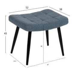 ΠΟΛΥΘΡΟΝΑ CRAWLEY ΜΕ ΥΠΟΠΟΔΙΟ HM8918.24 ΜΠΟΥΚΛΕ ΥΦΑΣΜΑ ΜΠΛΕ 70x74x105Υ εκ. -Vougioukas polithrona crawley me ipopothio hm8918 24 mpoikle iphasma mple 70 74 105i ek 1 2