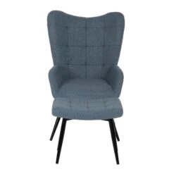 ΠΟΛΥΘΡΟΝΑ CRAWLEY ΜΕ ΥΠΟΠΟΔΙΟ HM8918.24 ΜΠΟΥΚΛΕ ΥΦΑΣΜΑ ΜΠΛΕ 70x74x105Υ εκ. -Vougioukas polithrona crawley me ipopothio hm8918 24 mpoikle iphasma mple 70 74 105i ek 1 3