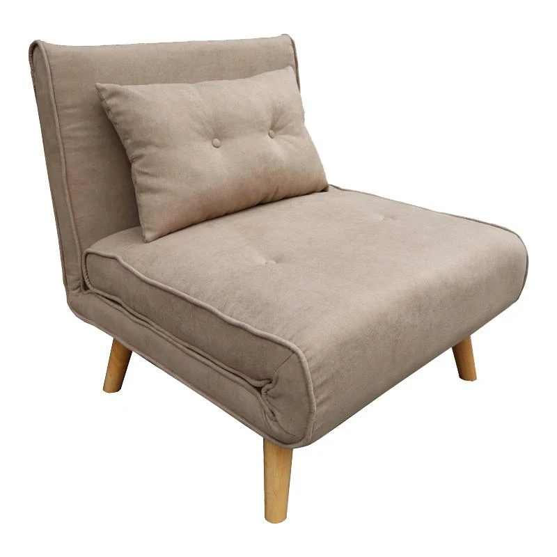 Πολυθρόνα-κρεβάτι Josuane Pakoworld μπεζ ύφασμα και ξύλινο πόδι σε φυσική απόχρωση 77x80x81εκ 2 Πολυθρόνα-κρεβάτι Josuane Pakoworld μπεζ ύφασμα και ξύλινο πόδι σε φυσική απόχρωση 77x80x81εκ - Image 2