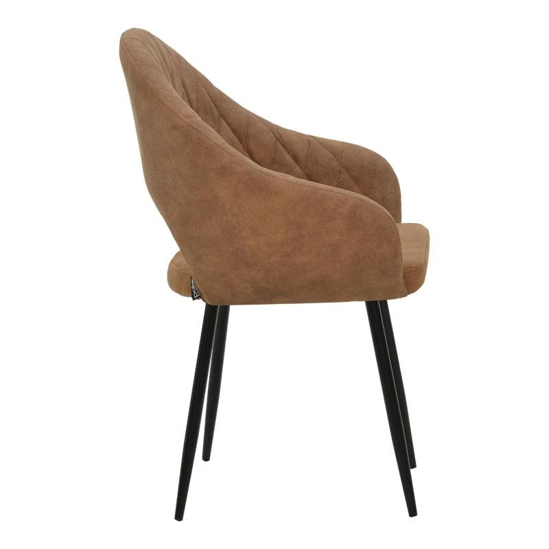 Πολυθρόνα Macie Pakoworld ύφασμα καφέ Antique-μαύρο 58x50x85εκ 3 Πολυθρόνα Macie Pakoworld ύφασμα καφέ Antique-μαύρο 58x50x85εκ - Image 3