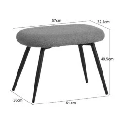 Πολυθρόνα με υποπόδιο Qarar Pakoworld μπουκλέ ύφασμα σε μέντα απόχρωση με μαύρα μεταλλικά πόδια 67.5x67.5x106εκ -Vougioukas polithrona me ipopothio qarar pakoworld mpoikle iphasma se menta apochrosi me maira metallika pothia 67 5 67 5 106ek 9