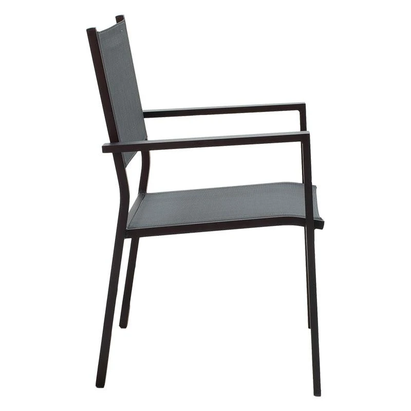 Πολυθρόνα Moly Pakoworld αλουμίνιο μαύρο Textilene ανθρακί 3 Πολυθρόνα Moly Pakoworld αλουμίνιο μαύρο Textilene ανθρακί - Image 3