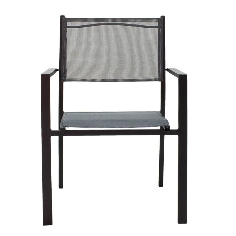 Πολυθρόνα Moly Pakoworld αλουμίνιο μαύρο Textilene ανθρακί 4 Πολυθρόνα Moly Pakoworld αλουμίνιο μαύρο Textilene ανθρακί - Image 4