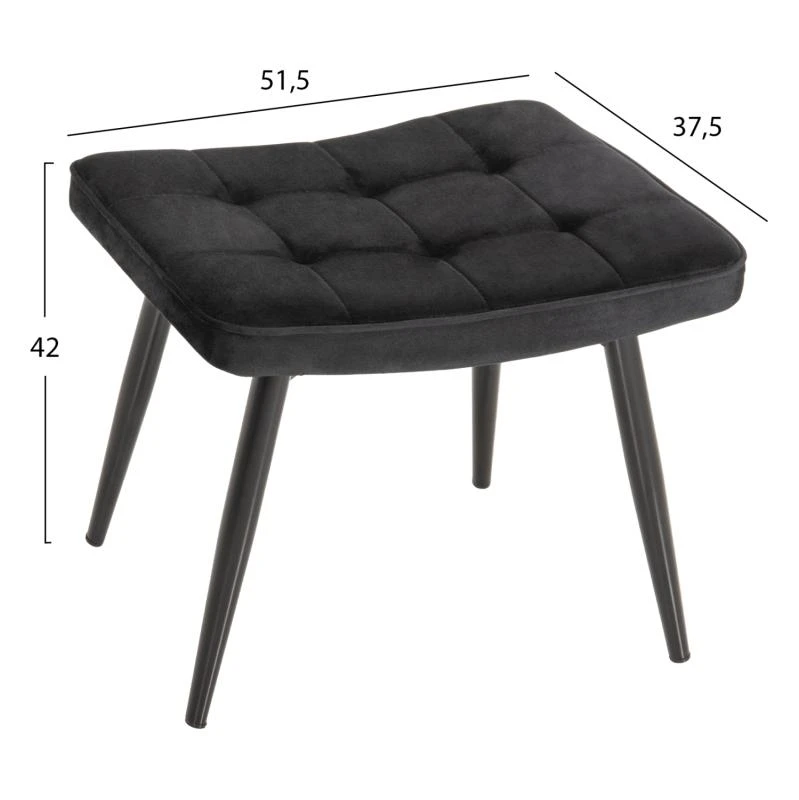 ΠΟΛΥΘΡΟΝΑ ΜΠΕΡΖΕΡΑ CRAWLEY ΜΕ ΥΠΟΠΟΔΙΟ HM8918.04 ΜΑΥΡΟ ΒΕΛΟΥΔΟ 70x57x103Y εκ. 3 ΠΟΛΥΘΡΟΝΑ ΜΠΕΡΖΕΡΑ CRAWLEY ΜΕ ΥΠΟΠΟΔΙΟ HM8918.04 ΜΑΥΡΟ ΒΕΛΟΥΔΟ 70x57x103Y εκ. - Image 3