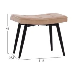 ΠΟΛΥΘΡΟΝΑ ΜΠΕΡΖΕΡΑ CRAWLEY ΜΕ ΥΠΟΠΟΔΙΟ HM8918.11 ΜΠΕΖ ΒΕΛΟΥΔΟ 70x57x103 εκ. -Vougioukas polithrona mperzera crawley me ipopothio hm8918 11 mpez veloitho 70 57 103 ek 1 2