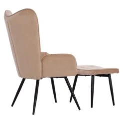 ΠΟΛΥΘΡΟΝΑ ΜΠΕΡΖΕΡΑ CRAWLEY ΜΕ ΥΠΟΠΟΔΙΟ HM8918.11 ΜΠΕΖ ΒΕΛΟΥΔΟ 70x57x103 εκ. -Vougioukas polithrona mperzera crawley me ipopothio hm8918 11 mpez veloitho 70 57 103 ek 1 5