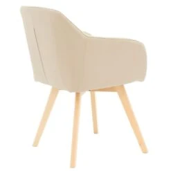 Πολυθρόνα Safira Pakoworld PU ύφασμα μπεζ-φυσικό 57x58x84εκ