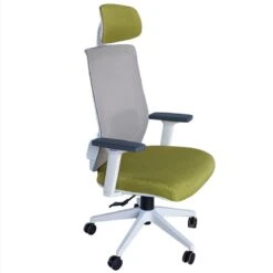 Eval Πολυθρόνα Διευθυντική Mesh Ύφασμα 65.5x57x115/122εκ