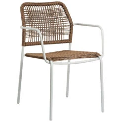 Monza Πολυθρόνα Μεταλλική Wicker 53.5x60x79εκ