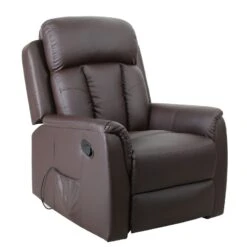 San Francisco PU Massage Πολυθρόνα Με Υποπόδιο 80x93/167x104εκ