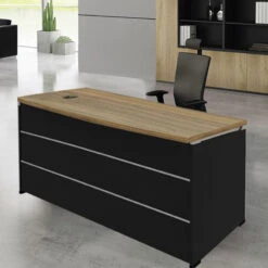 PROJECT Γραφείο 180x80x75εκ Απόχρωση Sonoma - Γκρι -Vougioukas project grapheio apochrosi sonoma gkri 8