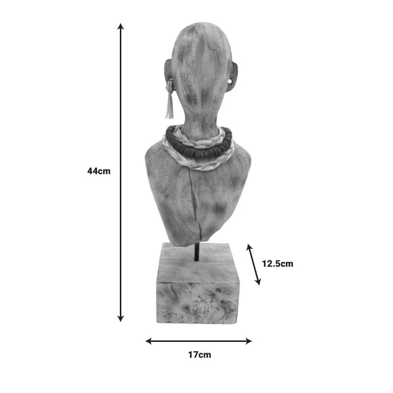 Προτομή Ebia Inart μάνγκο ξύλο-μέταλλο σε φυσική απόχρωση 17x12.5x44εκ 1 Προτομή Ebia Inart μάνγκο ξύλο-μέταλλο σε φυσική απόχρωση 17x12.5x44εκ