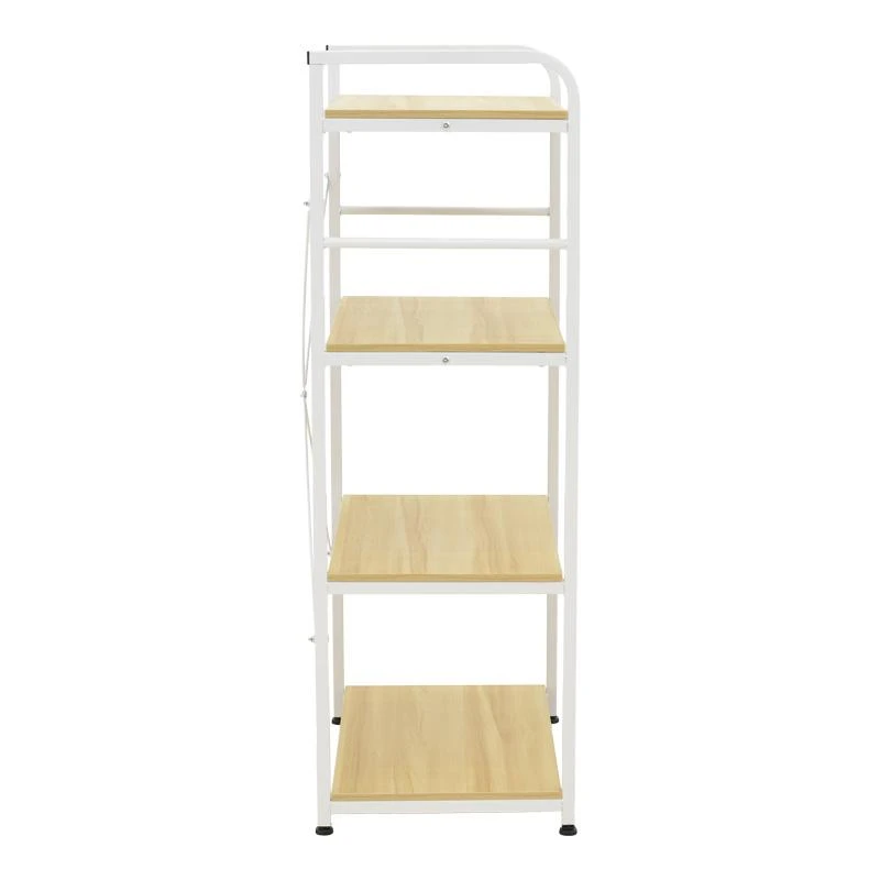 Ραφιέρα επιδαπέδια Depo Pakoworld μέταλλο λευκό-mdf σε φυσική απόχρωση 60x40x120εκ 2 Ραφιέρα επιδαπέδια Depo Pakoworld μέταλλο λευκό-mdf σε φυσική απόχρωση 60x40x120εκ - Image 2