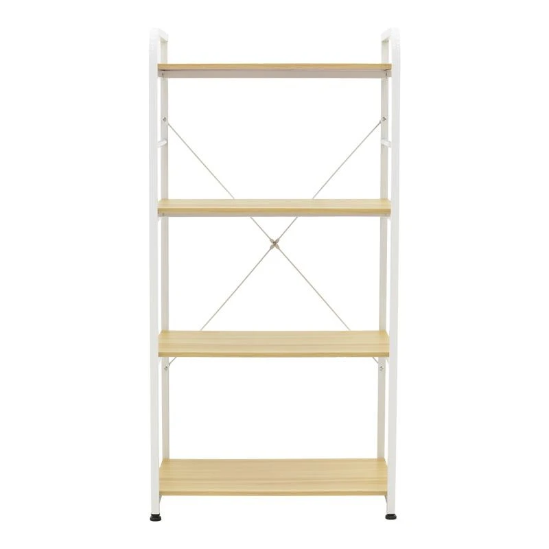 Ραφιέρα επιδαπέδια Depo Pakoworld μέταλλο λευκό-mdf σε φυσική απόχρωση 60x40x120εκ 3 Ραφιέρα επιδαπέδια Depo Pakoworld μέταλλο λευκό-mdf σε φυσική απόχρωση 60x40x120εκ - Image 3