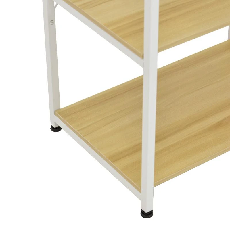 Ραφιέρα επιδαπέδια Depo Pakoworld μέταλλο λευκό-mdf σε φυσική απόχρωση 60x40x120εκ 5 Ραφιέρα επιδαπέδια Depo Pakoworld μέταλλο λευκό-mdf σε φυσική απόχρωση 60x40x120εκ - Image 5